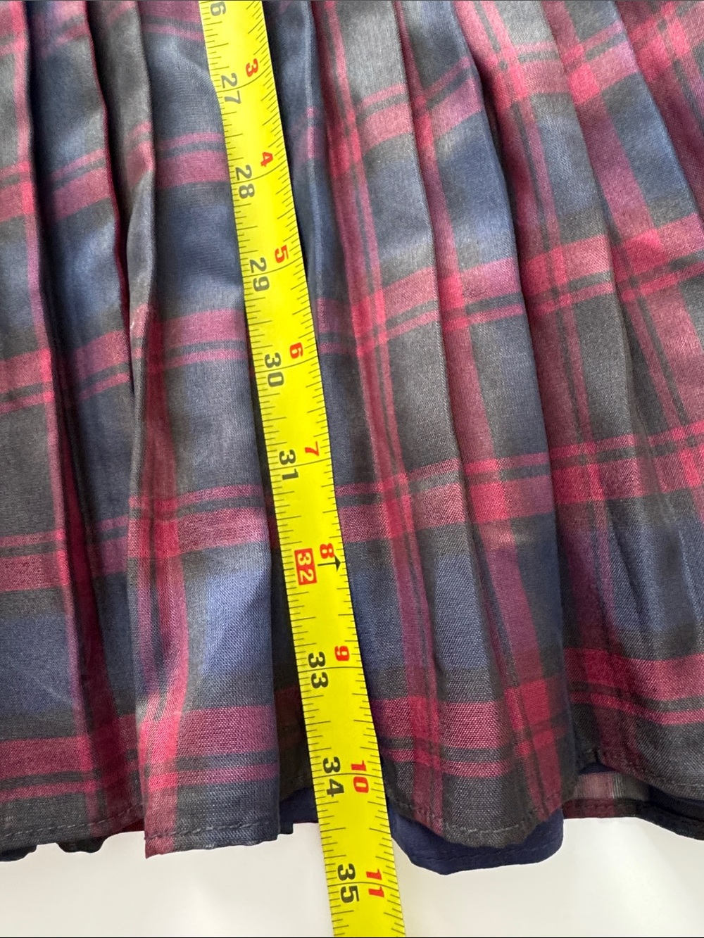 J. Crew Red and Navy Plaid Long-Sleeve Pleated Shirt Dress - Picture 5 of 5